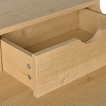 Schreibtisch heller Holzfarbton 120 x 60 cm 2 Schubladen LENORA