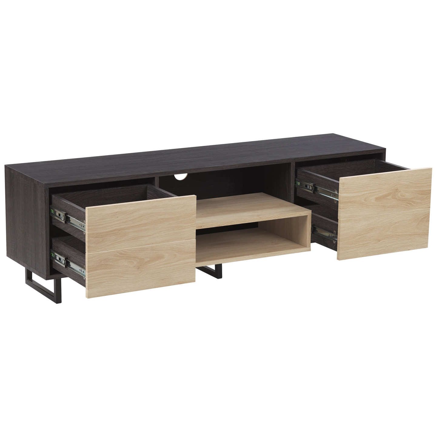 TV-Möbel MAINE Braun / Schwarz