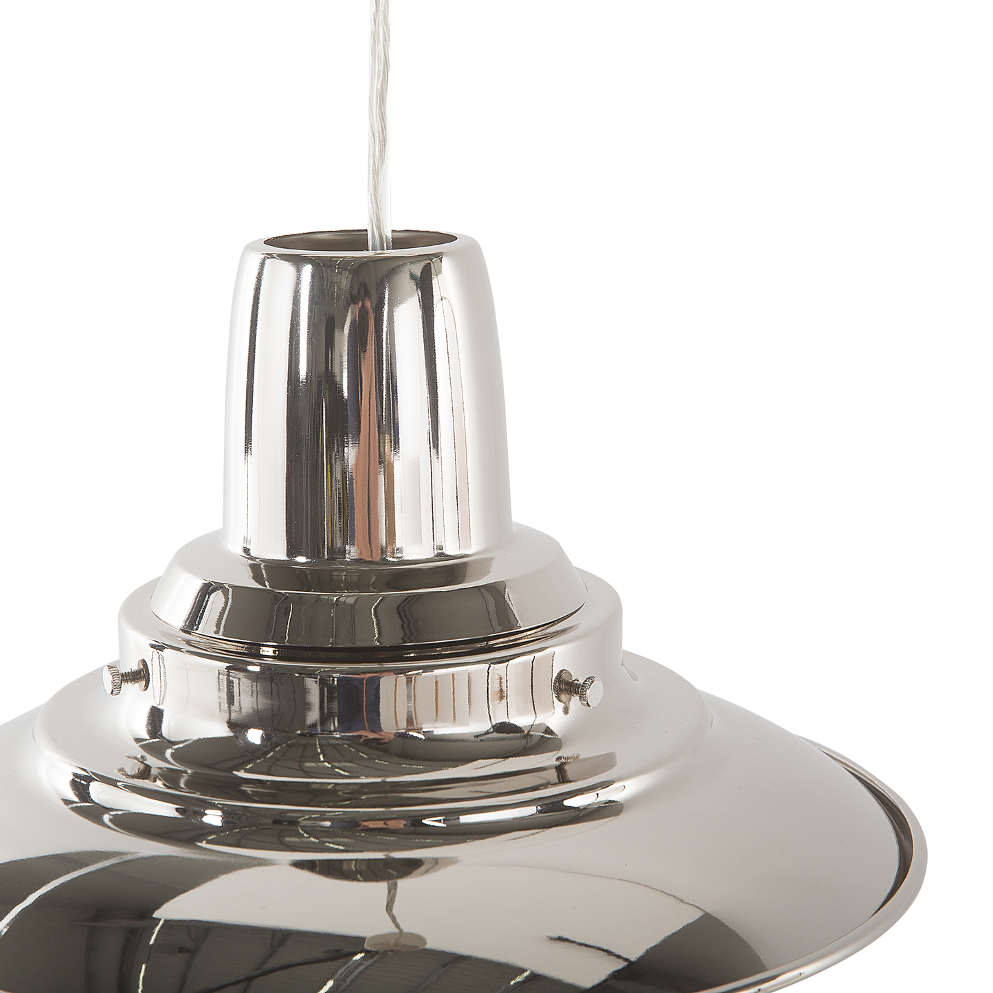 Hängelampe Nickel Glockenform PINEGA