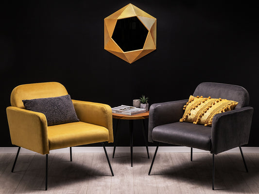 Wandspiegel BASTIA 51 cm 60 cm Metall Gold