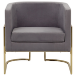 Sessel SIRKKA Samtstoff Grau