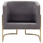 Sessel SIRKKA Samtstoff Grau