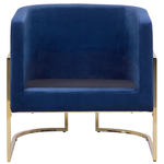 Sessel SIRKKA Samtstoff Dunkelblau