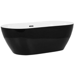 Badewanne freistehend schwarz oval 170 x 80 cm CARRERA