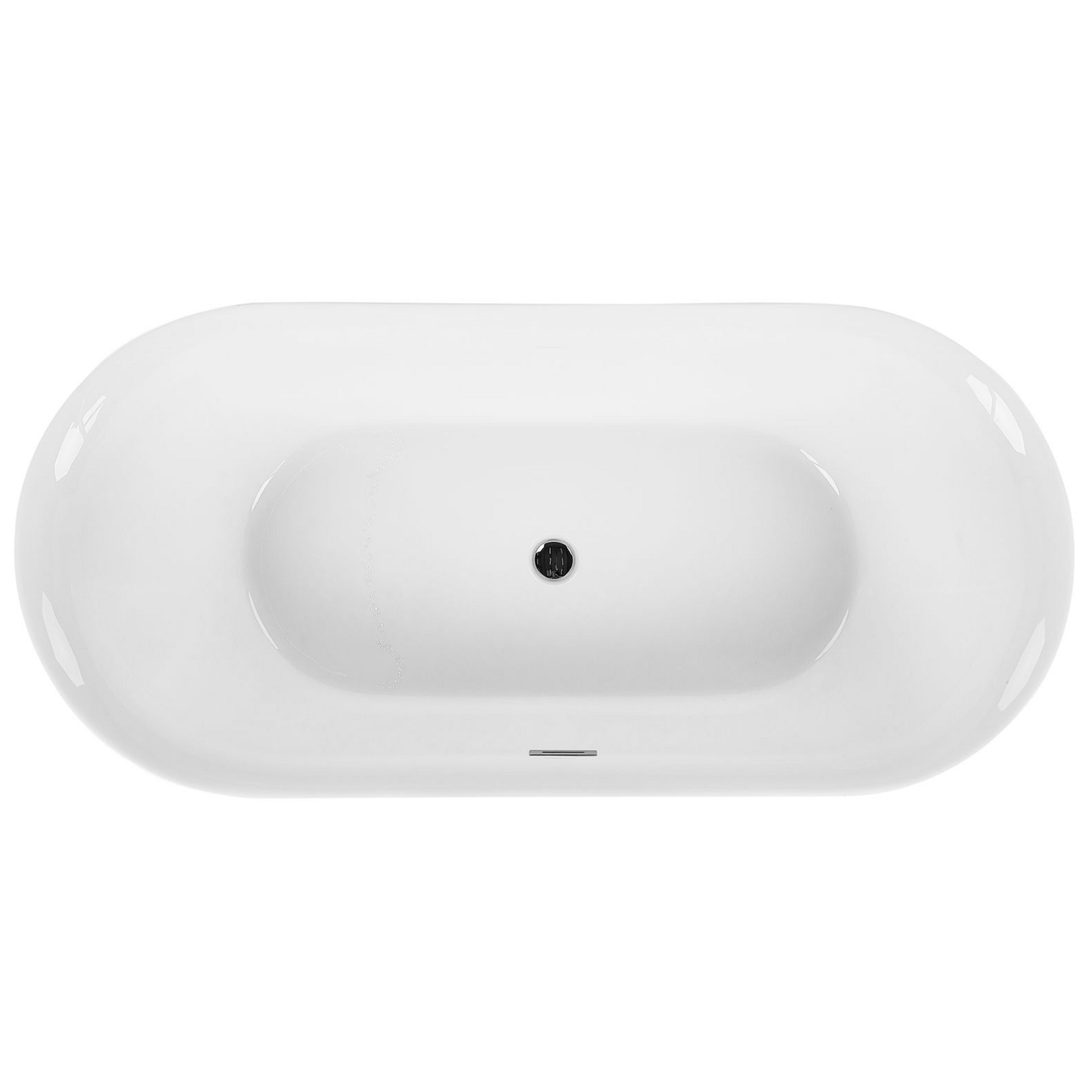 Badewanne freistehend schwarz oval 170 x 80 cm CARRERA