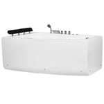 Whirlpool Badewanne weiss Eckmodell mit LED 182 x 122 cm rechts SERRANA