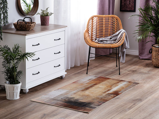 Teppich braun 80 x 150 cm Kurzflor TRABZON