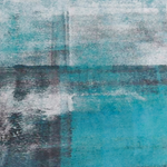 Teppich blau 80 x 150 cm Kurzflor TRABZON