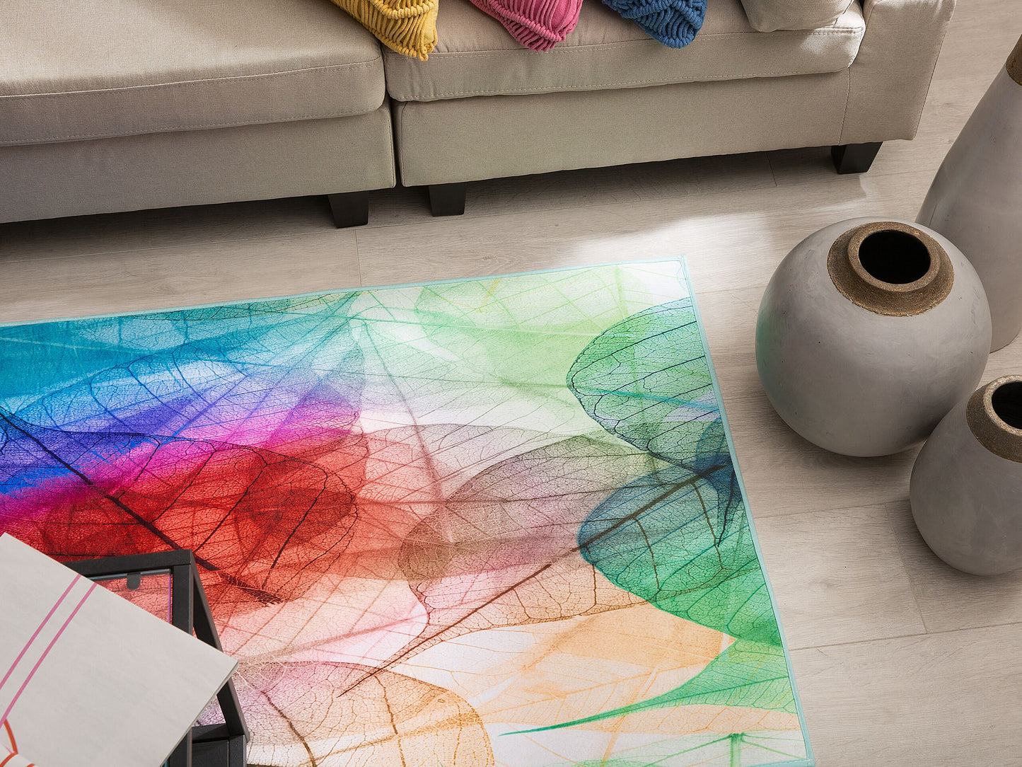 Teppich bunt 80 x 150 cm Kurzflor ANTAKYA