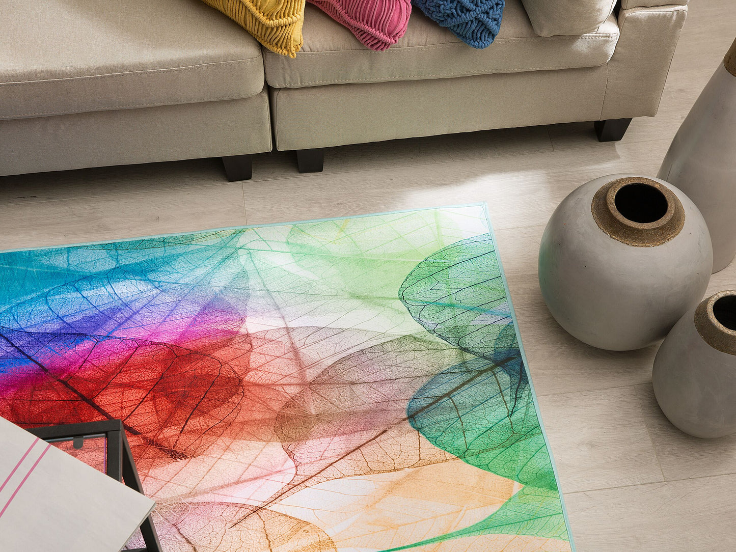 Teppich bunt 140 x 200 cm Kurzflor ANTAKYA