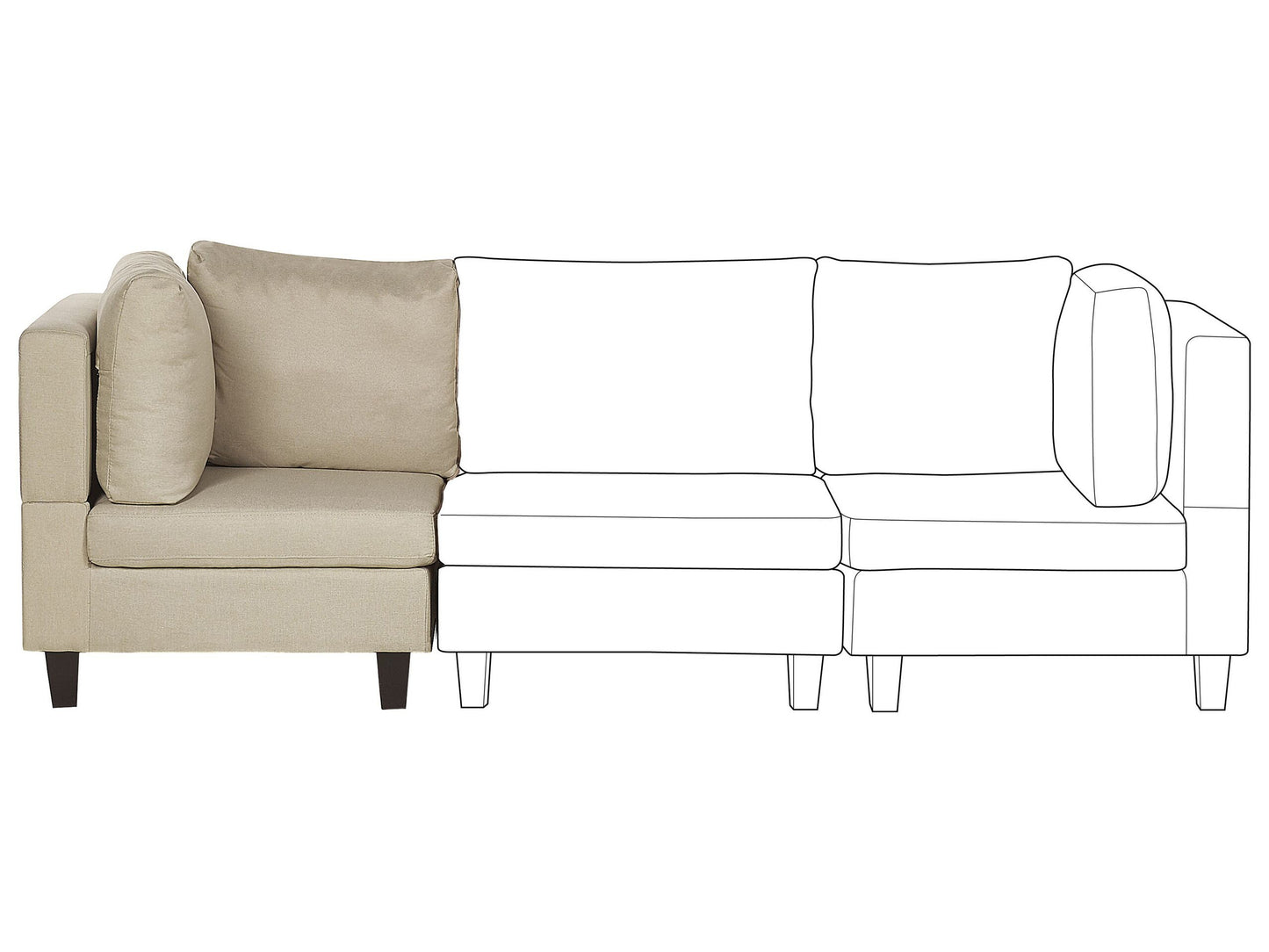 Eckmodul Beige FEVIK