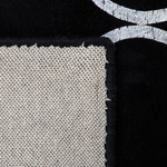 Teppich schwarz / silber marokkanisches Muster 140 x 200 cm Kurzflor YELKI