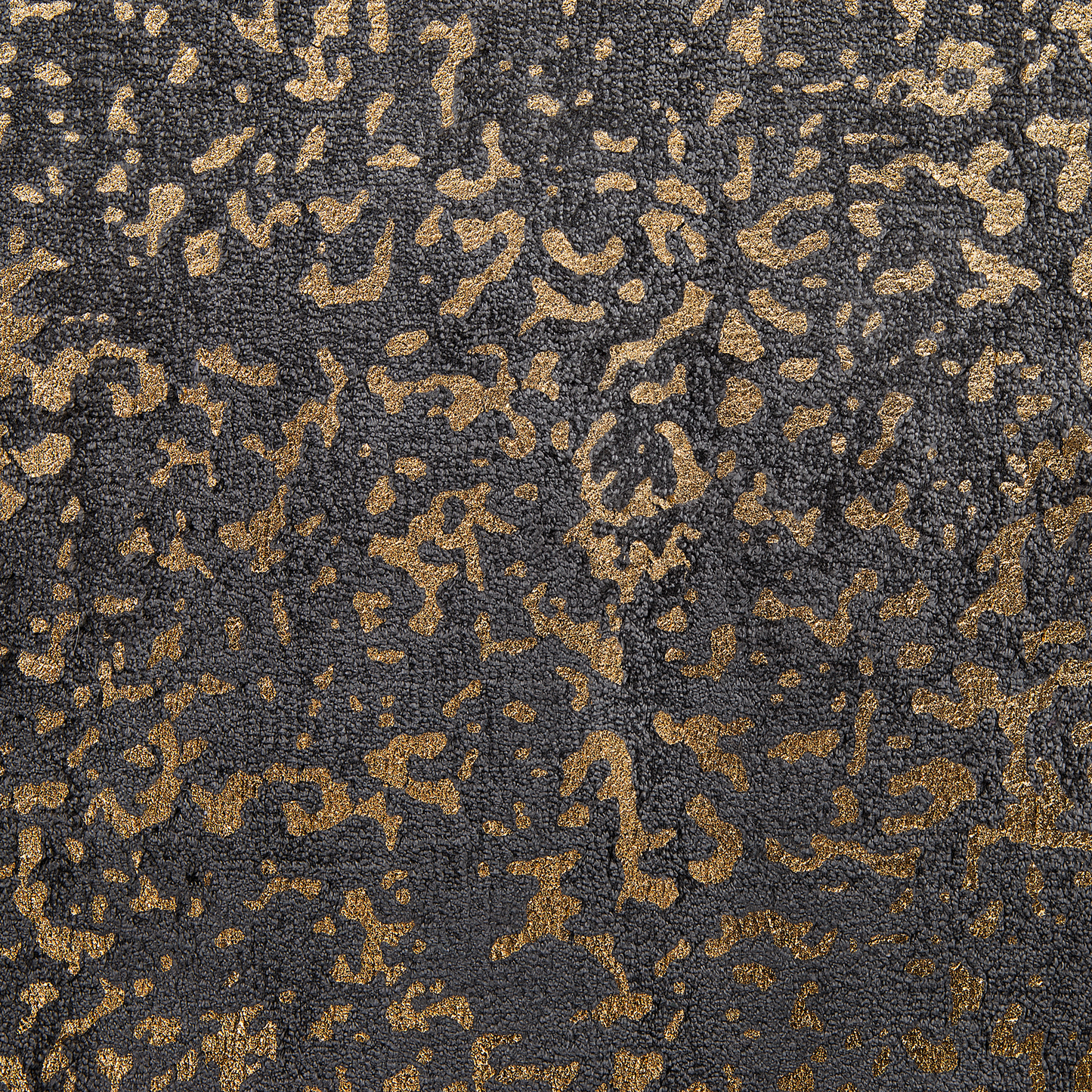 Teppich dunkelgrau-gold 80 x 150 cm abstraktes Muster Kurzflor ESEL