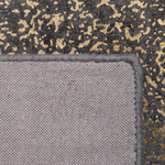 Teppich dunkelgrau-gold 140 x 200 cm abstraktes Muster Kurzflor ESEL