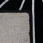 Teppich schwarz / silber 140 x 200 cm geometrisches Muster Kurzflor SIBEL