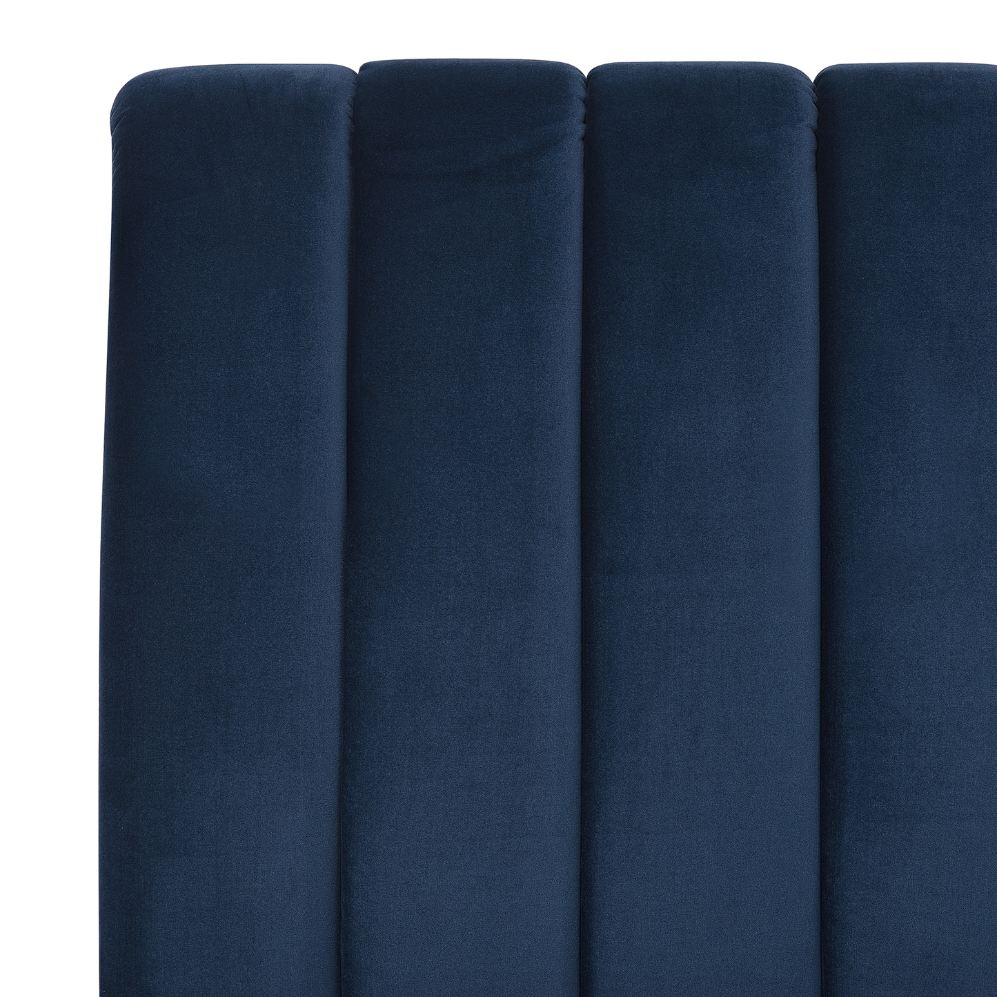 Bett mit Lattenrost Samtstoff MARVILLE 180 x 200 cm Marineblau