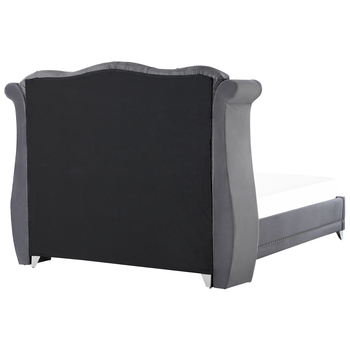 Bett mit Lattenrost Samtstoff AYETTE 180 x 200 cm Grau