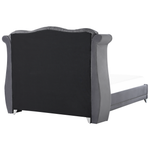 Bett mit Lattenrost Samtstoff AYETTE 180 x 200 cm Grau