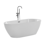 Badewanne freistehend weiss oval 150 x 75 cm NEVIS