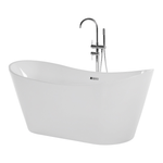 Badewanne freistehend weiss oval 150 x 75 cm ANTIGUA