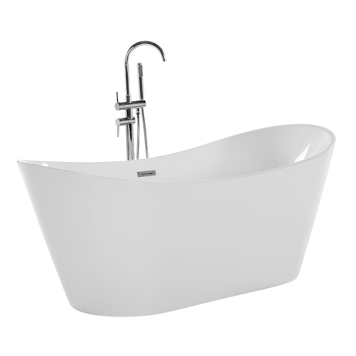 Badewanne freistehend weiss oval 150 x 75 cm ANTIGUA