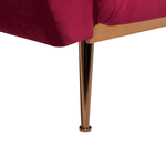 3-Sitzer Schlafsofa Samtstoff burgunderrot EINA