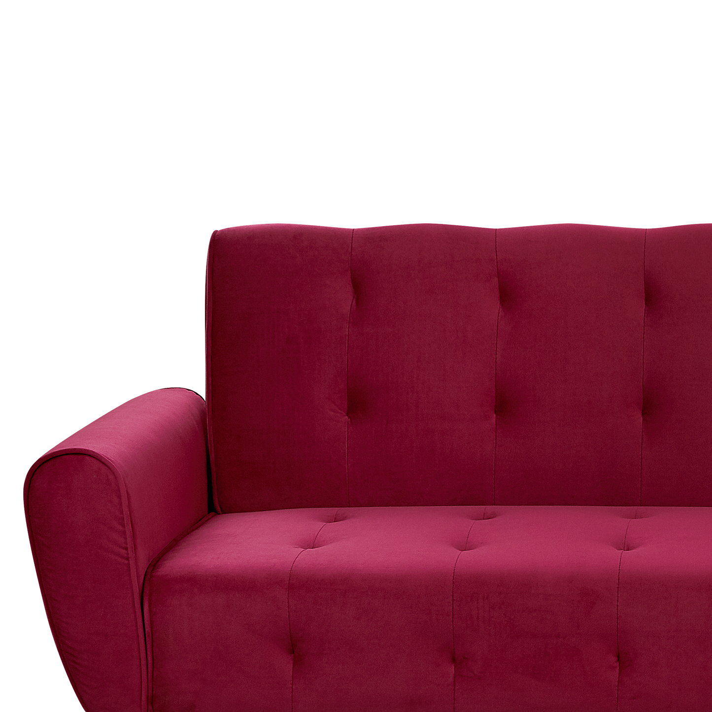 Schlafsofa Samtstoff  Burgunderrot SELNES