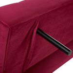 Schlafsofa Samtstoff  Burgunderrot SELNES