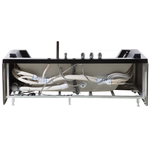 Whirlpool Badewanne schwarz LED Unterwasserbeleuchtung 162 x 76 cm SAMANA