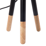 Tischlampe 2er Set TOBOL Holz Schwarz