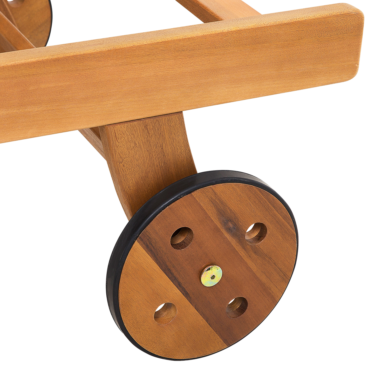 Gartenliege Akazienholz hellbraun rollbar JAVA
