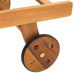 Gartenliege Akazienholz hellbraun rollbar JAVA