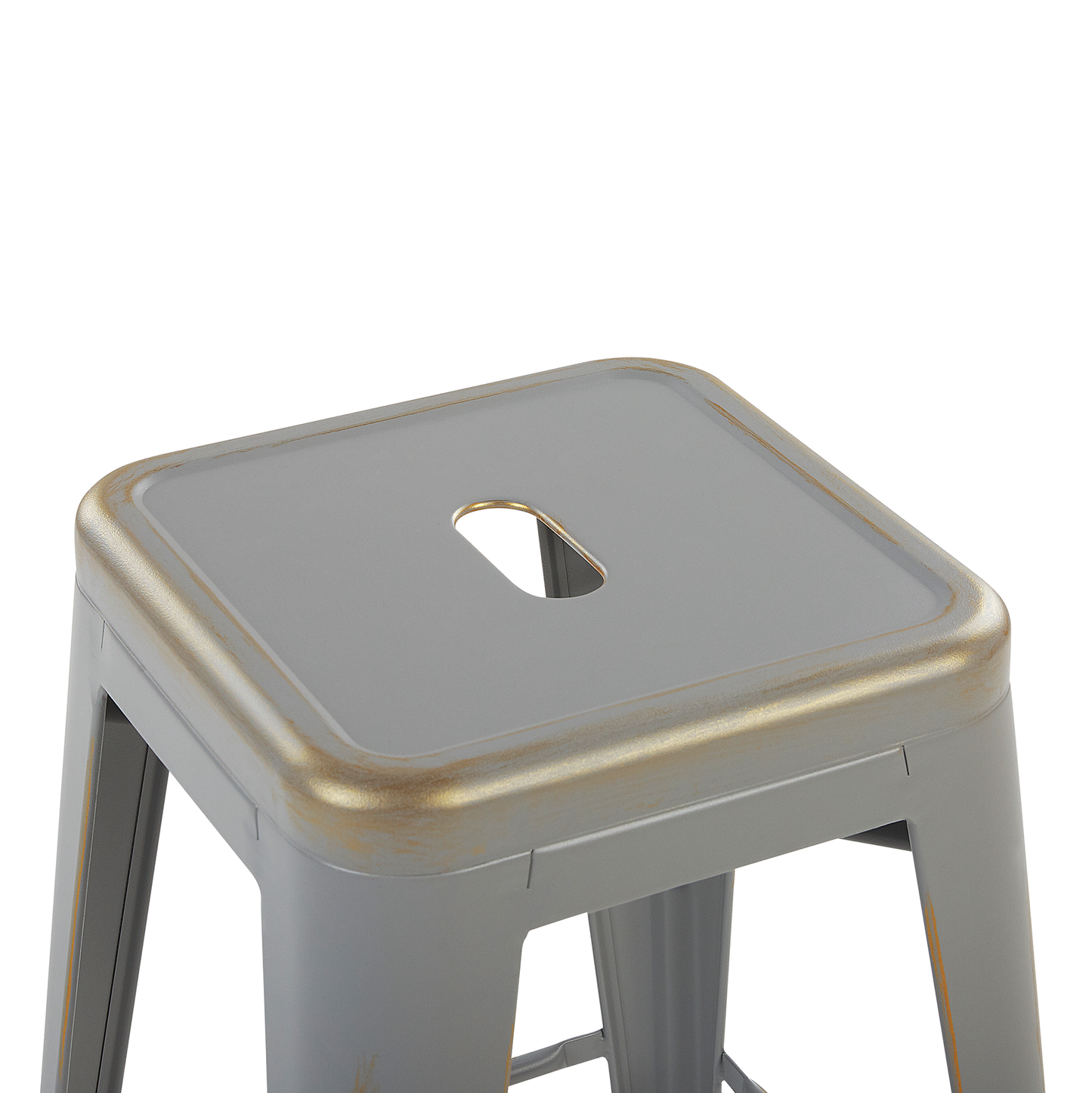 Barhocker 2er Set Metall Silber CABRILLO