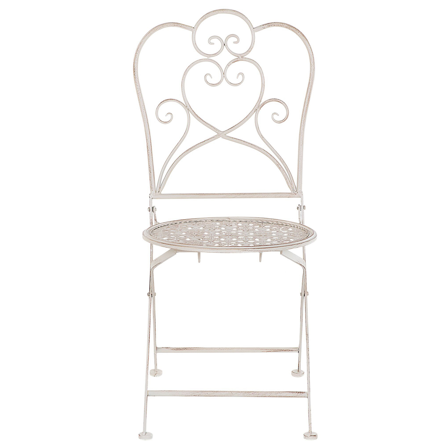 Gartenstuhl 2er Set TRIESTE klappbar Metall Hellbeige