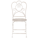 Gartenstuhl 2er Set TRIESTE klappbar Metall Hellbeige