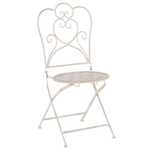 Gartenstuhl 2er Set TRIESTE klappbar Metall Hellbeige