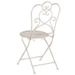 Gartenstuhl 2er Set TRIESTE klappbar Metall Hellbeige