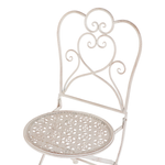 Gartenstuhl 2er Set TRIESTE klappbar Metall Hellbeige