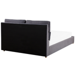 Bett mit Stauraum Samtstoff BATILLY 180 x 200 cm Grau