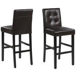 Set mit 2 Barstühlen MADISON Kunstleder Braun