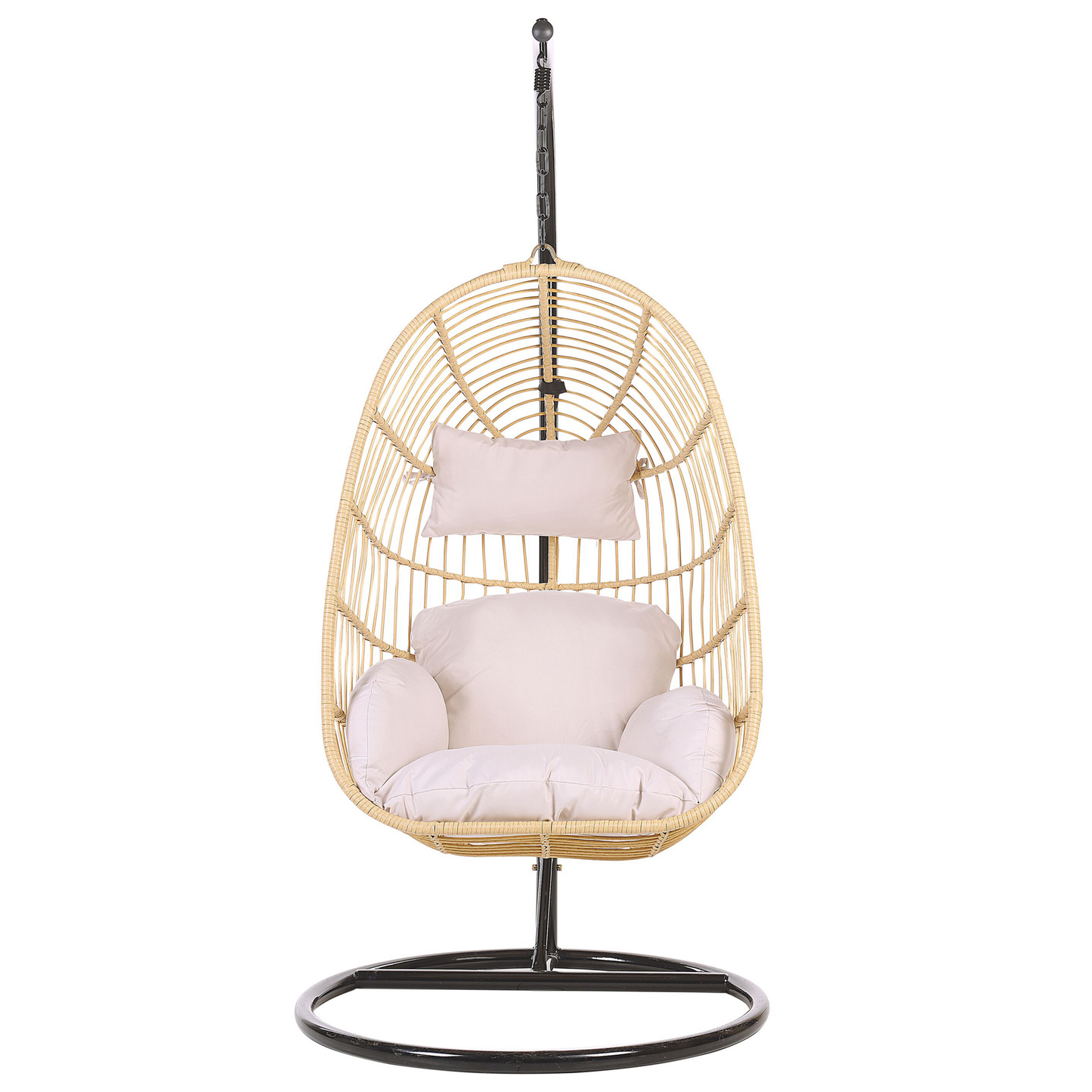 Hängesessel mit Gestell CASOLI Polyrattan Naturfarben