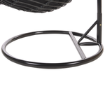 Hängesessel mit Gestell TOLLO Polyrattan Schwarz