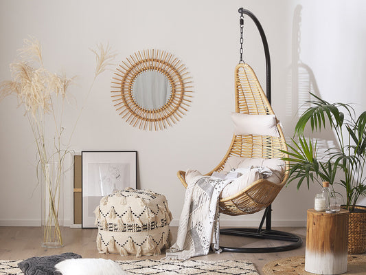 Hängesessel mit Gestell ATRI II Polyrattan Naturfarben