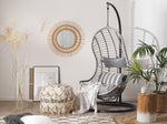 Hängesessel mit Gestell PINETO Polyrattan Grau