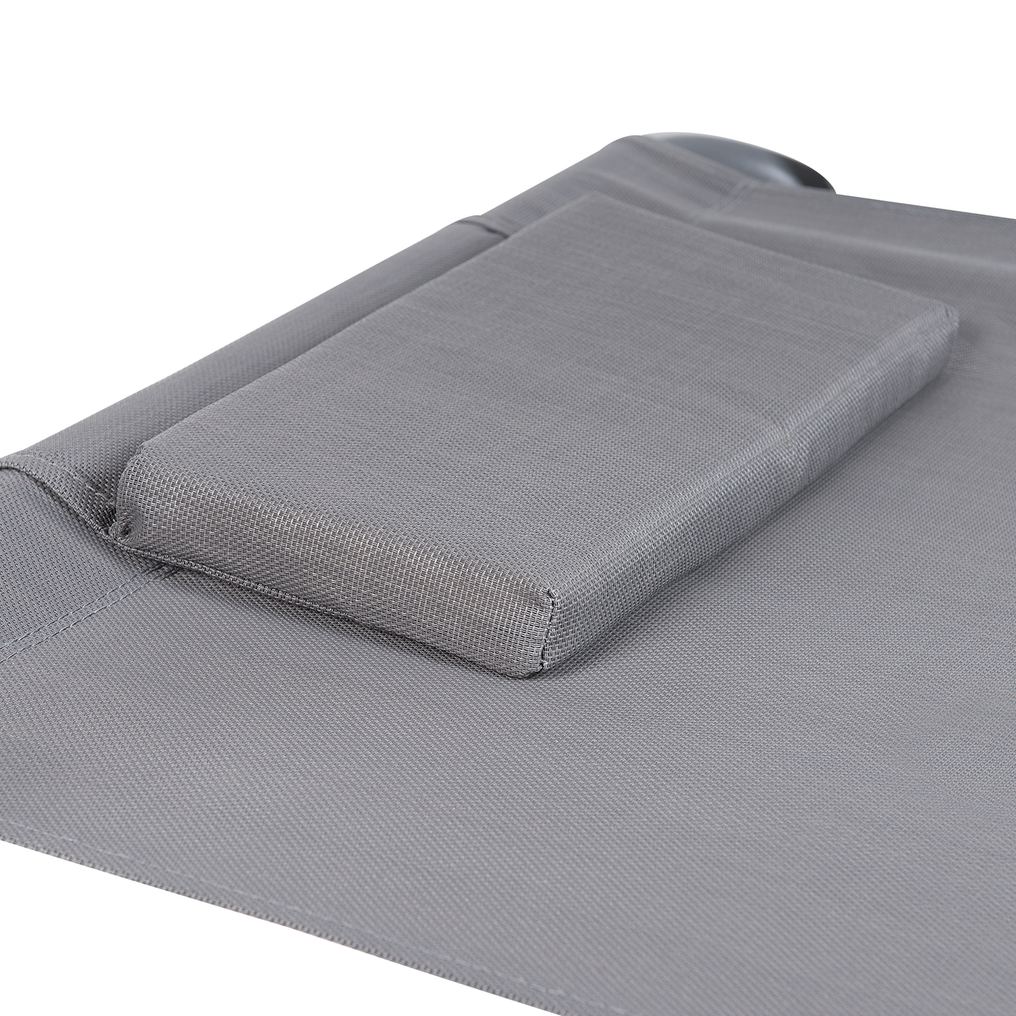 Gartenliege Stahl grau Sonnendach verstellbar TERNO