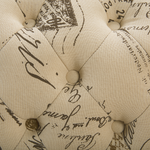 Chaiselongue Polsterbezug beige Druckstoff rechtsseitig NIMES