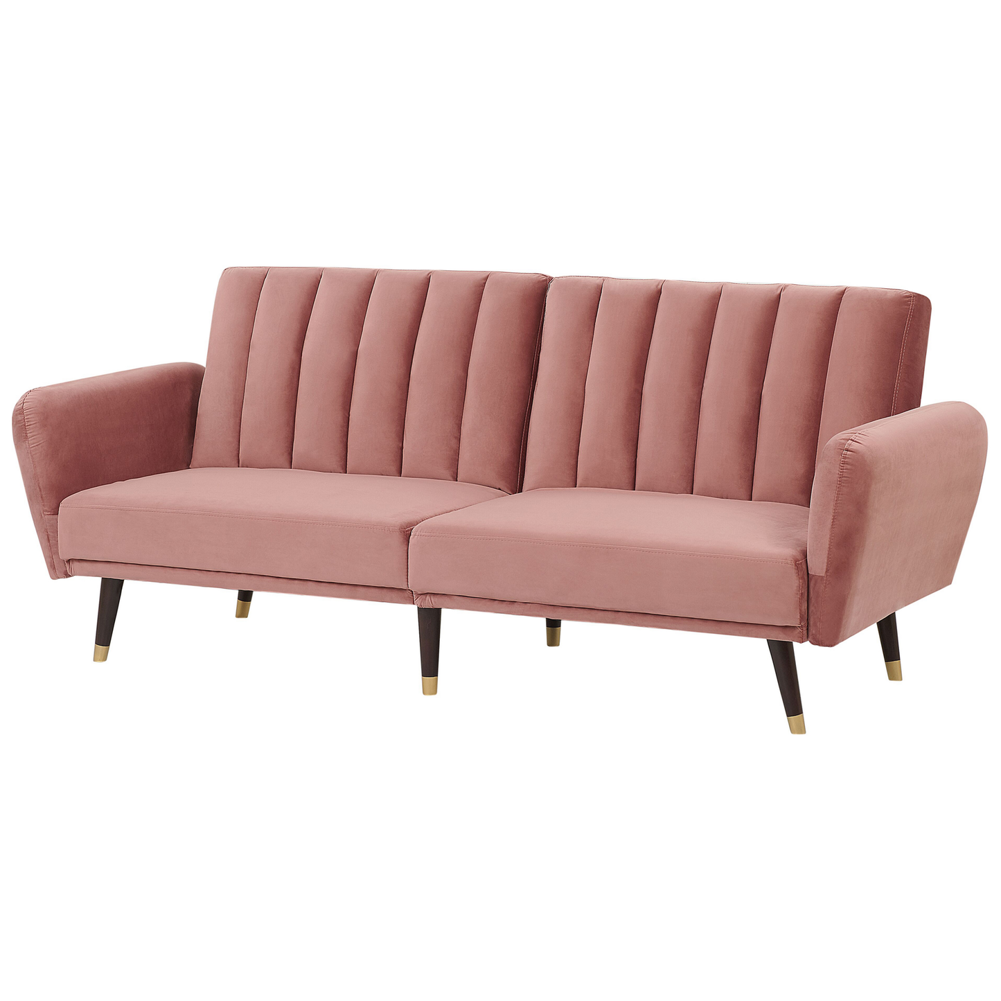 3-Sitzer Schlafsofa Samtstoff rosa VIMMERBY