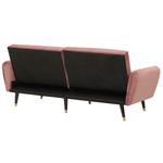 3-Sitzer Schlafsofa Samtstoff rosa VIMMERBY