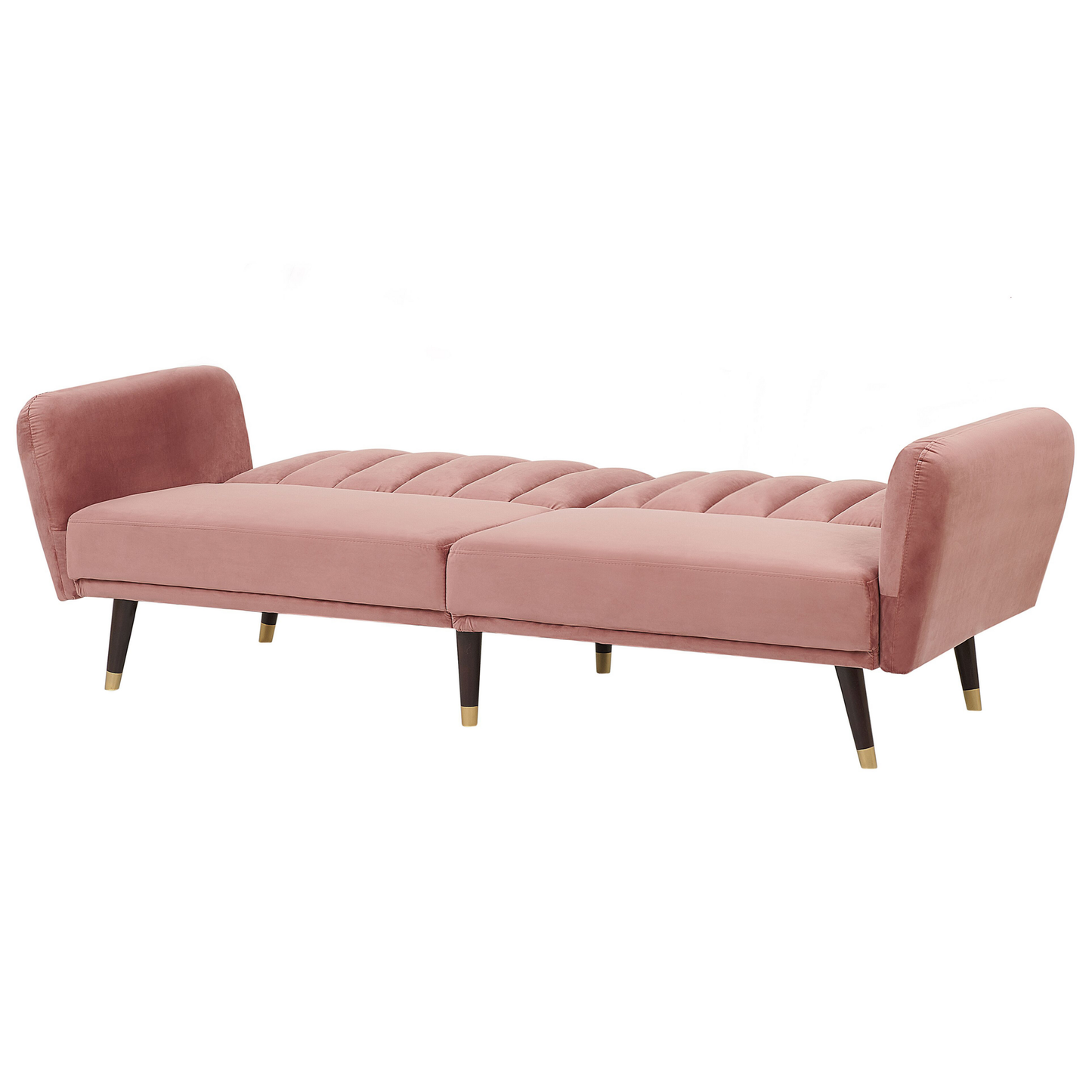 3-Sitzer Schlafsofa Samtstoff rosa VIMMERBY