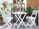 Bistro Set inkl. Kissen klappbar FIJI Holz Blau